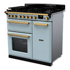 Piano de cuisson gaz FALCON ESTEL DELUXE TAB GAZ 90 CM BLEU PASTEL