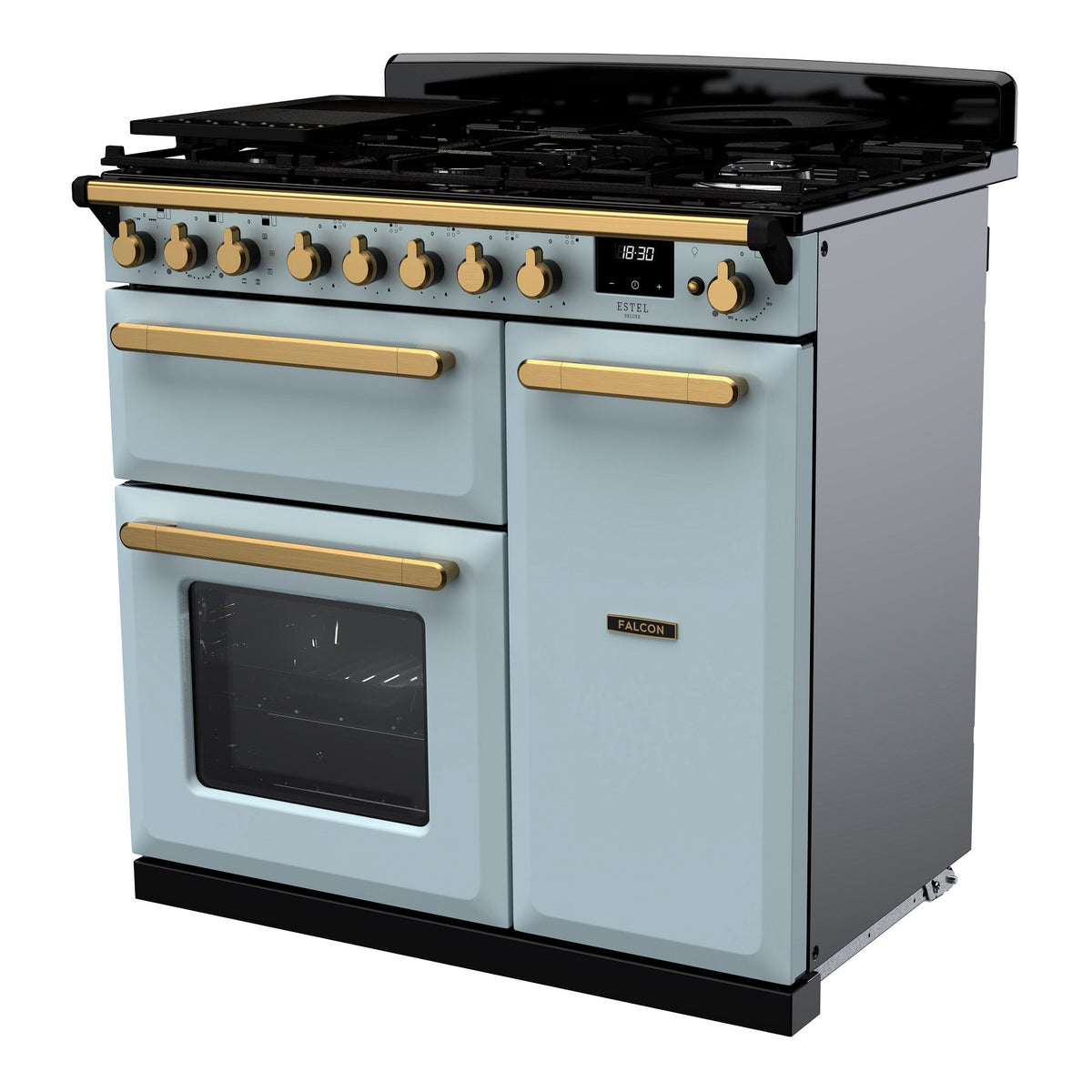 Piano de cuisson gaz FALCON ESTEL DELUXE TAB GAZ 90 CM BLEU PASTEL