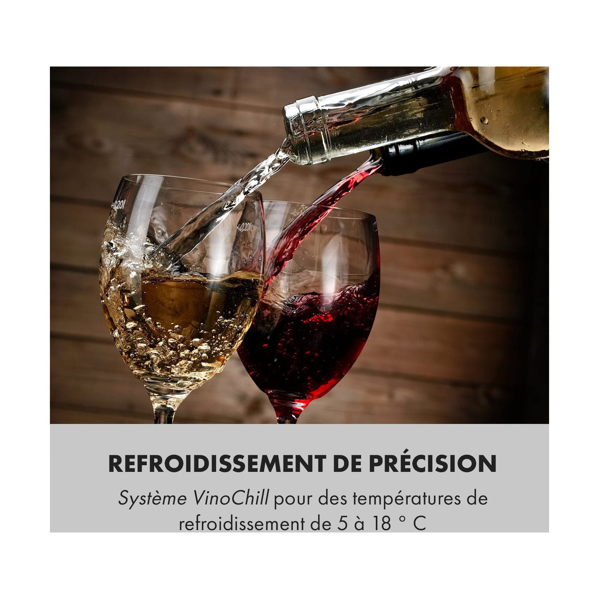 Cave à vin de service KLARSTEIN Shiraz 12 Slim Uno - Noir