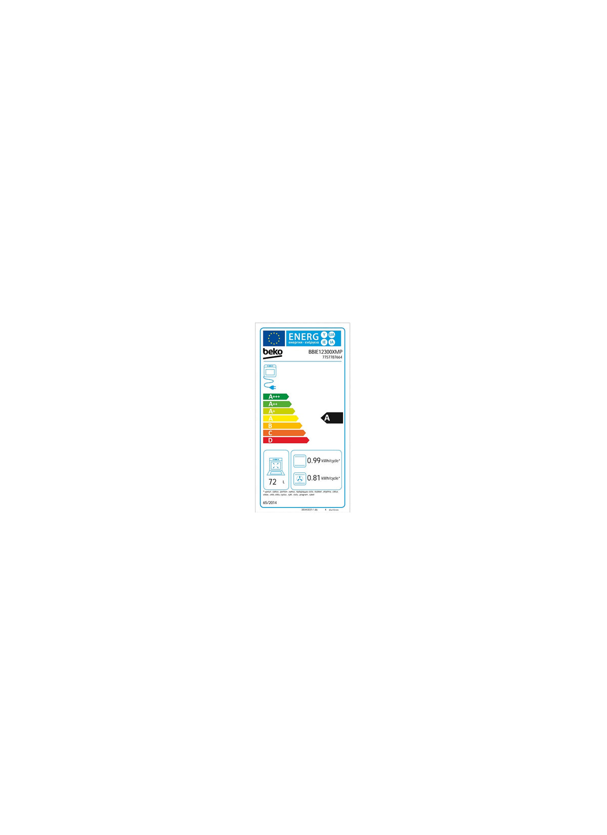 Four encastrable BEKO BBIE12300XMP
