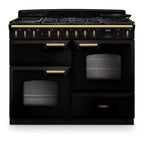 Piano de cuisson mixte FALCON NGC TAB MIX 110 CM NOIR LAITON ANTIQUE
