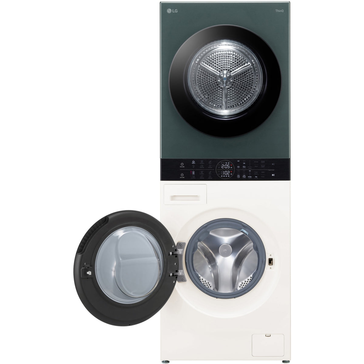 Lave linge séchant hublot LG F214WT8GRBE - 12/10 kg - 1400 tr/min - Moteur direct drive - TurboWash - Vapeur - Connecté