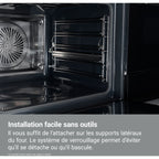 Four encastrable ELECTROLUX EOD6P46X - Pyrolyse - Chaleur pulsée - Porte froide - Vapeur SteamBake + Rails télescopiques ELECTROLUX COULISSANTS E4OHTR111