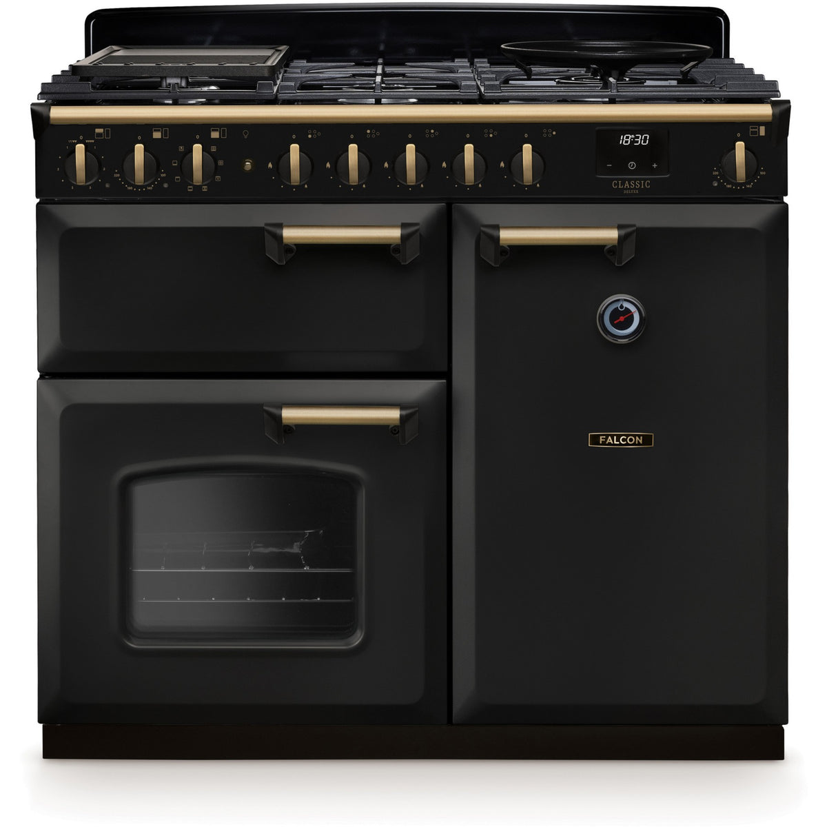 Piano de cuisson gaz FALCON NGC TAB GAZ 100 CM CHARBON LAITON ANTIQU