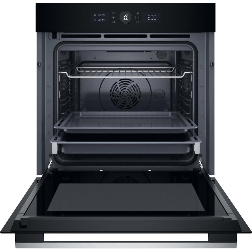 Four encastrable fonction vapeur WHIRLPOOL WOI5S8PM1SXAF - Pyrolyse - Chaleur tournante - Vapeur - Porte froide - Rails télescopiques