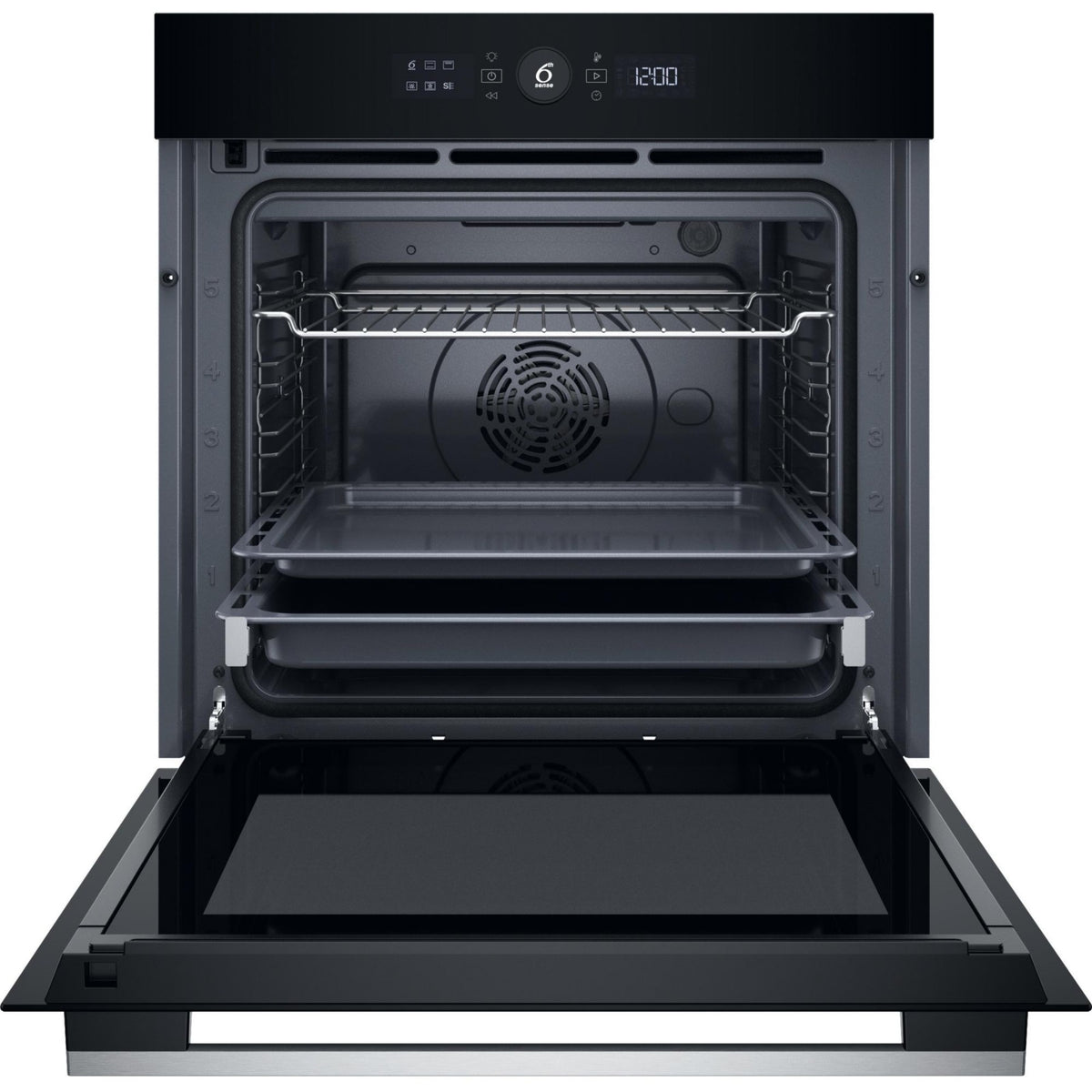 Four encastrable fonction vapeur WHIRLPOOL WOI5S8PM1SXAF - Pyrolyse - Chaleur tournante - Vapeur - Porte froide - Rails télescopiques