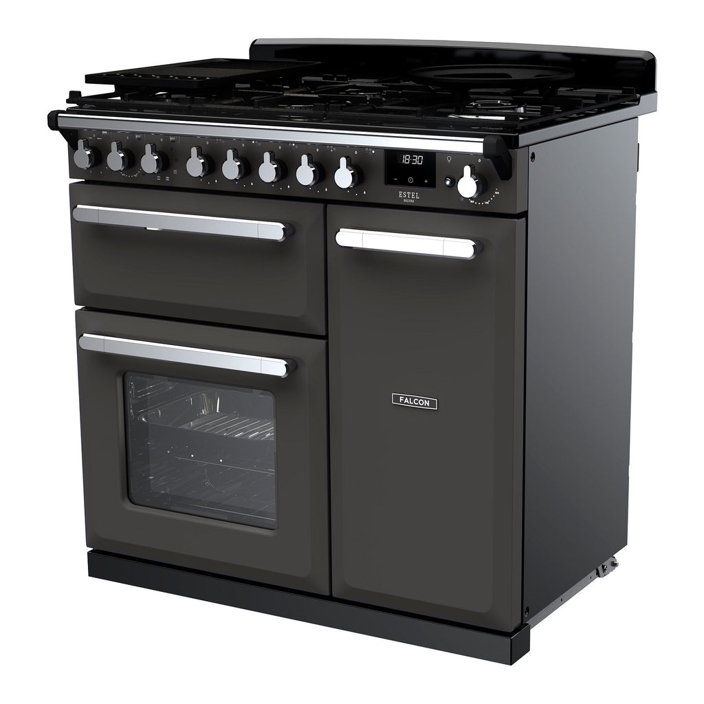 Piano de cuisson gaz FALCON ESTEL DELUXE TAB GAZ 90 CM ARDOISE CHROM