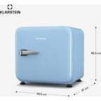 Mini réfrigérateur KLARSTEIN Audrey Evo 43L rétro compact 0-10°C bleu