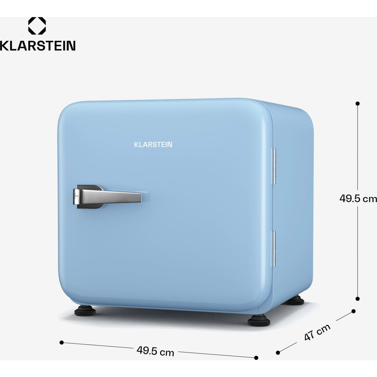 Mini réfrigérateur KLARSTEIN Audrey Evo 43L rétro compact 0-10°C bleu