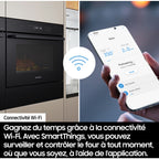 Four encastrable SAMSUNG NV7B45502AK - Pyrolyse - Chaleur tournante pulsée - Double cavité - Porte froide