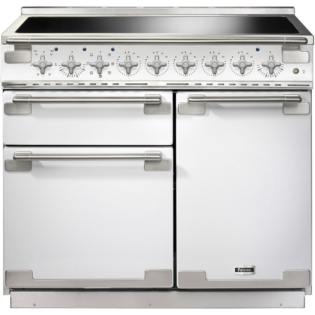 Piano de cuisson induction FALCON ELISE 100 BLANC NICKEL BROSSÉ