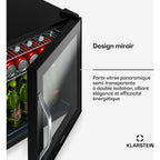 Mini réfrigérateur KLARSTEIN Beersafe porte miroir 44x48cm LED Noir