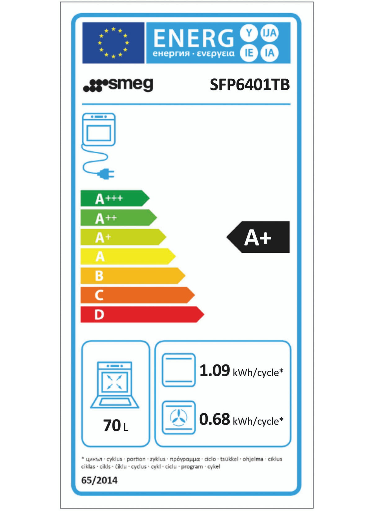 Four encastrable SMEG SFP6401TB