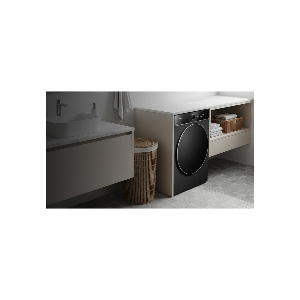 Lave linge hublot HISENSE WF7I1248BBR - 12 kg - 1400 tr/min - Classe A - Moteur induction - Autodosage - Connecté Wifi- Noir