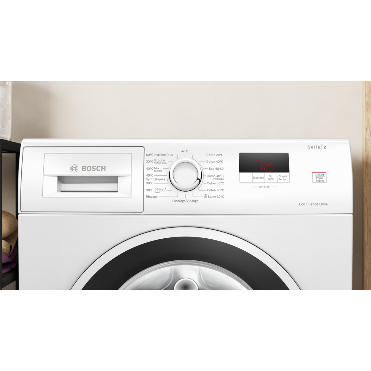 Lave linge hublot BOSCH WGE02203FR - 7 kg - 1200 tr/min - Classe A - Moteur induction - Série 2