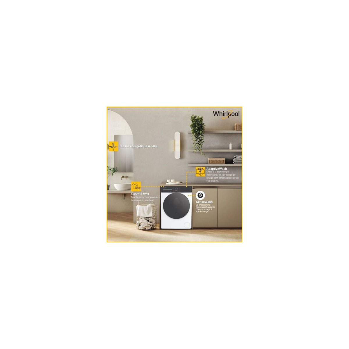 Lave linge hublot WHIRLPOOL 8012385