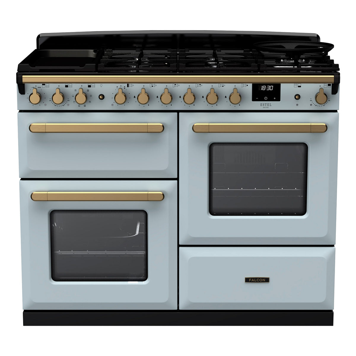 Piano de cuisson mixte FALCON ESTEL DELUXE OC TAB MIX 110 CM BLEU PAST