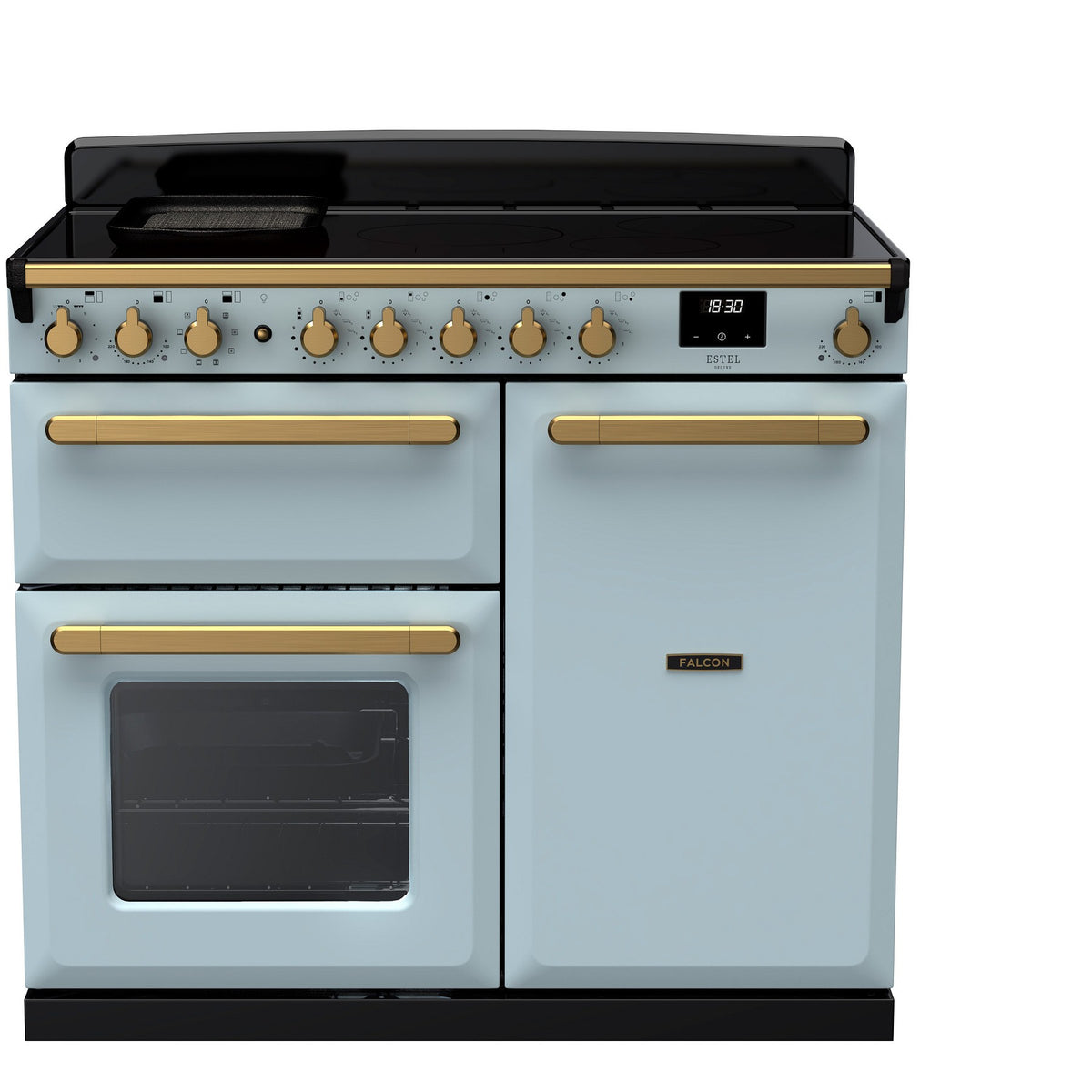 Piano de cuisson induction FALCON ESTEL DELUXE TAB IND 100 CM BLEU PASTEL