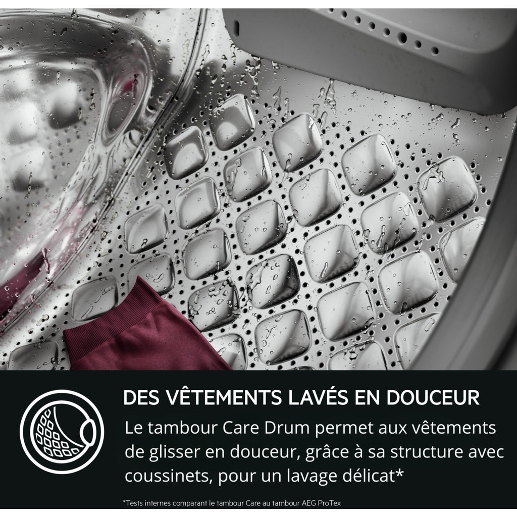 Lave linge hublot AEG LFR73H149Q - 9 kg - 1400 tr/min - Classe A - Moteur induction - Autodosage - Connecté