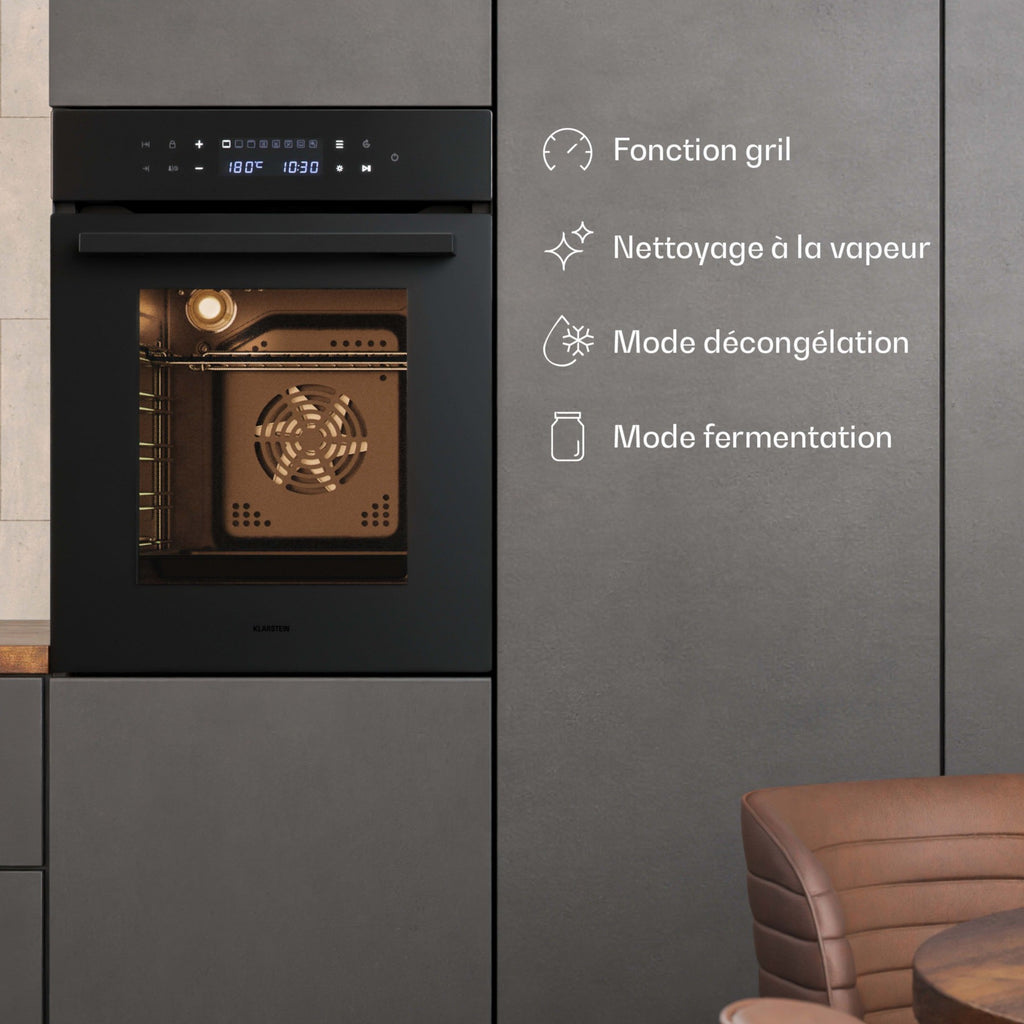 Four encastrable KLARSTEIN 45cm 49 litres CEE A 2350 W Noir Velaire