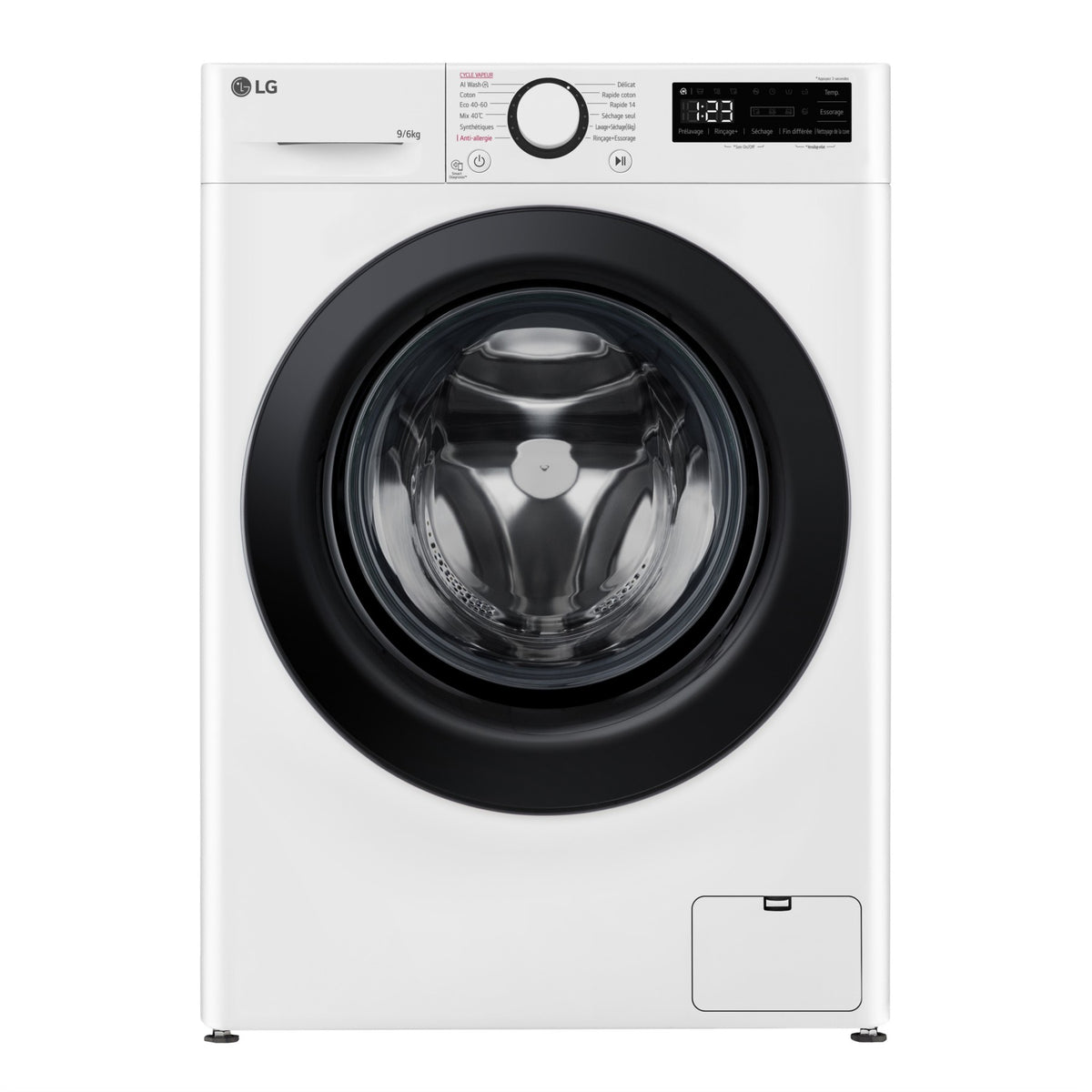 Lave linge séchant hublot LG F964R35WRS - 9/6 kg - 1400 tr/min - Classe D - Moteur direct drive - Connecté