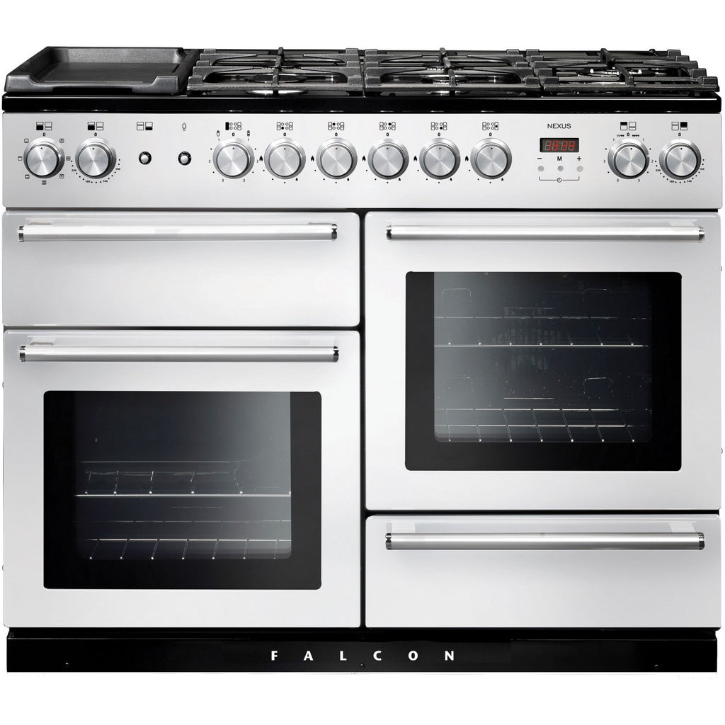 Piano de cuisson mixte FALCON NEXUS 110 BLANC CHROME SATINÉ