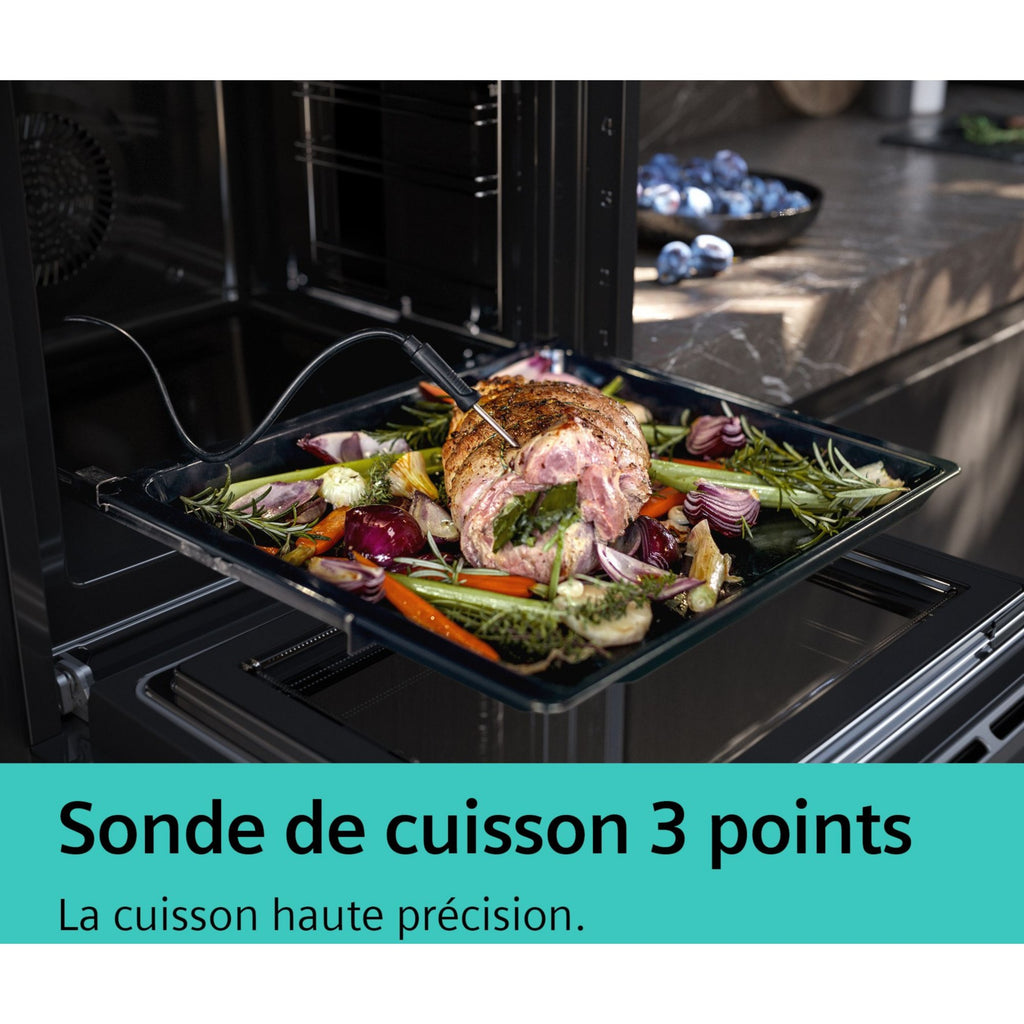 Four encastrable SIEMENS HB778G3B1 - Pyrolyse - Hydrolyse - Chaleur pulsée - IQ700 - Air Fry - Assistant Culinaire IA