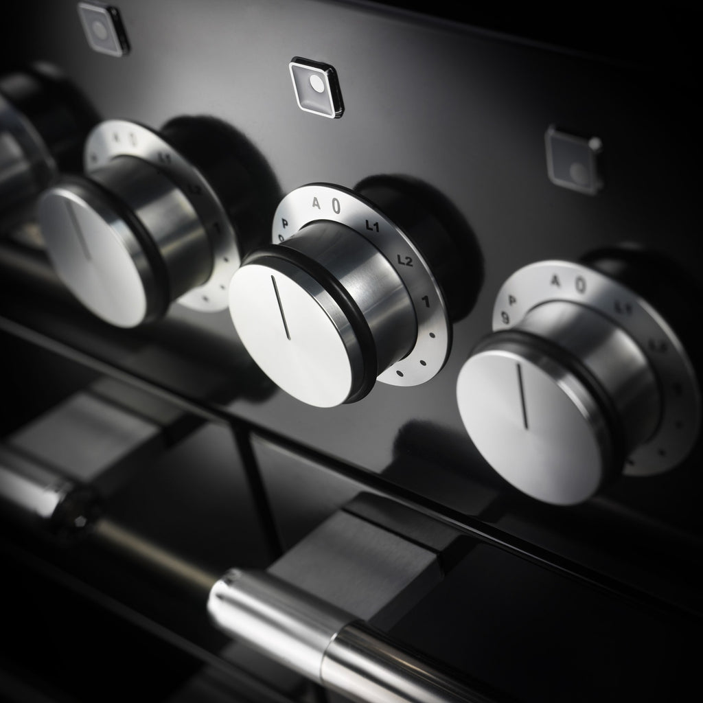 Piano de cuisson gaz FALCON Semi Pro MERCURY 120 NOIR MAT INOX POLI