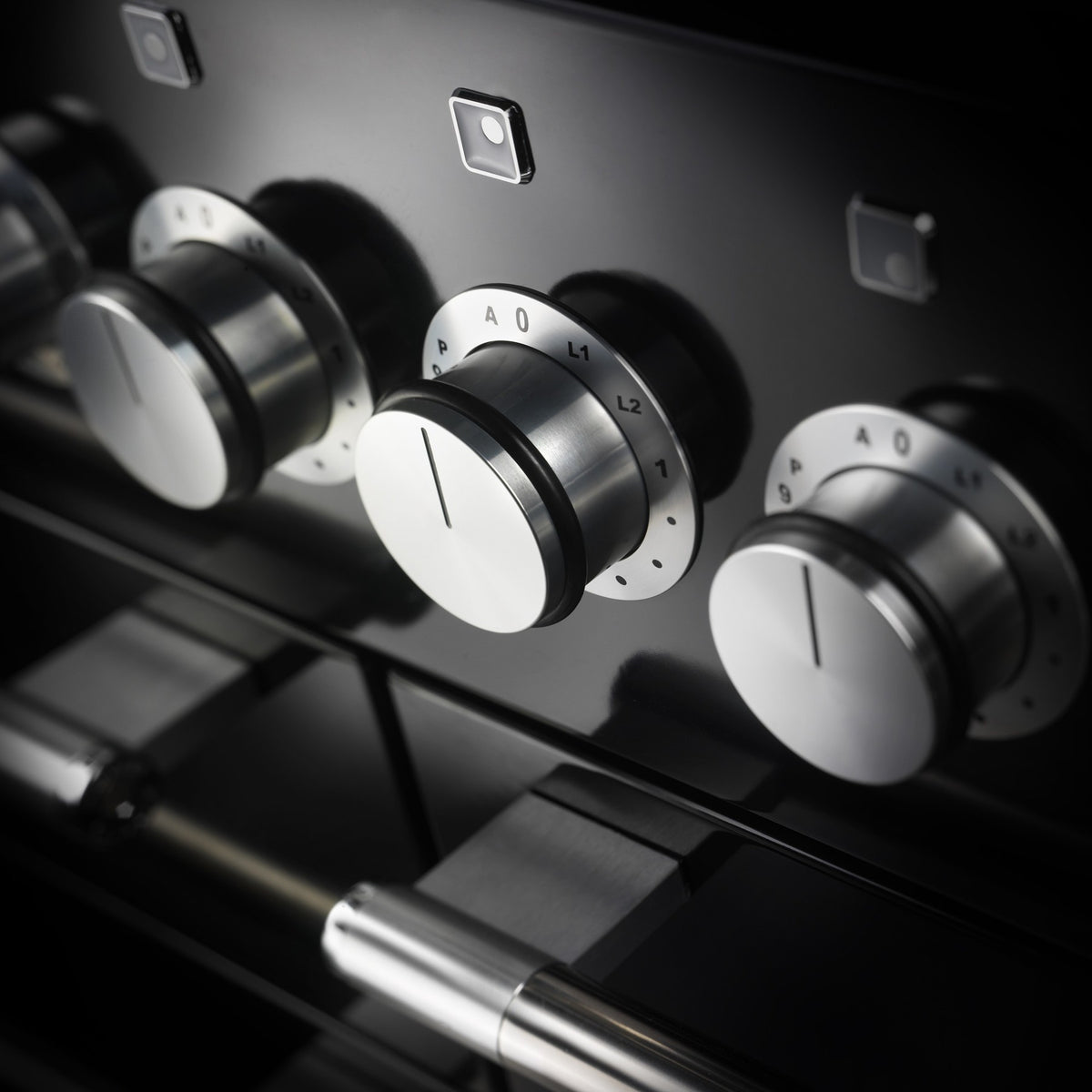 Piano de cuisson gaz FALCON Semi Pro MERCURY 120 NOIR MAT INOX POLI