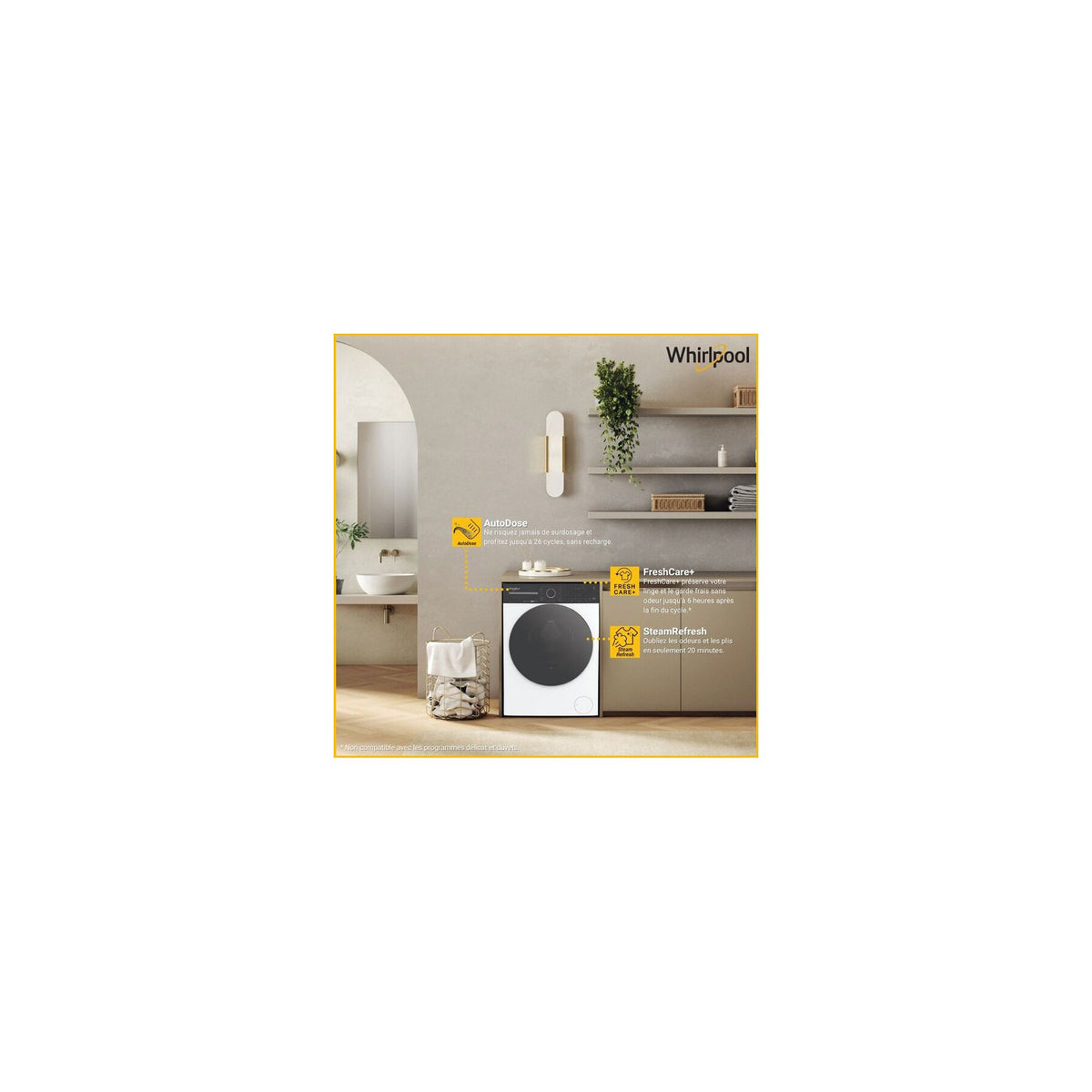 Lave linge hublot WHIRLPOOL 8012385