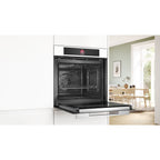 Four encastrable BOSCH HBG7741W1 - Hydrolyse - Pyrolyse - Chaleur pulsée - Rails télescopiques - Série 8 - Air Fry - Wifi