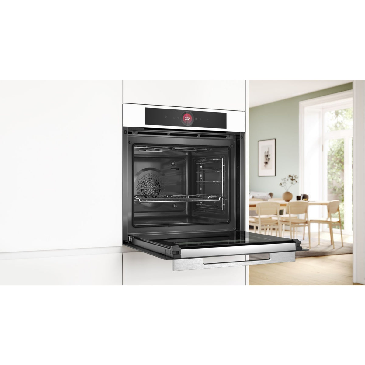 Four encastrable BOSCH HBG7741W1 - Hydrolyse - Pyrolyse - Chaleur pulsée - Rails télescopiques - Série 8 - Air Fry - Wifi
