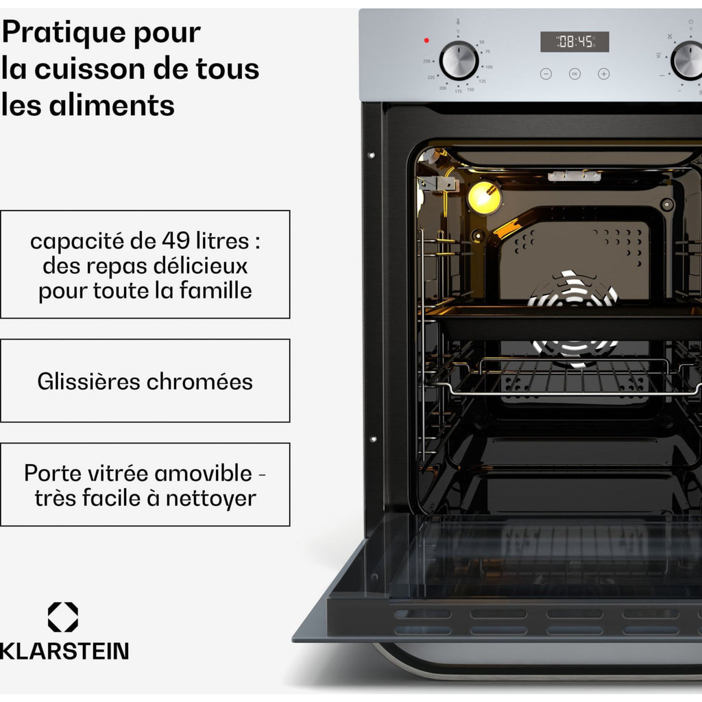 Four encastrable KLARSTEIN SmartSlim 9 fonctions 49L CEE A Blanc