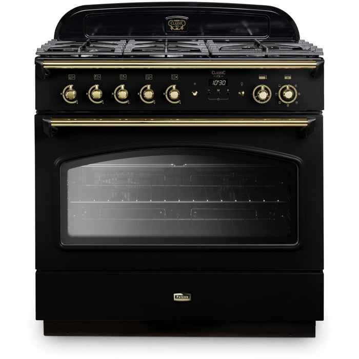 Piano de cuisson gaz FALCON CLASSIC FX TAB GAZ 90 CM NOIR LAITON