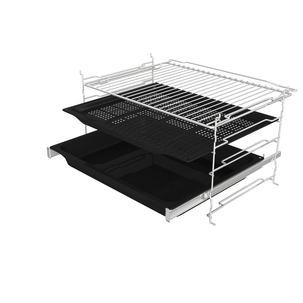 Four encastrable HISENSE BI64223EPBG - Pyrolyse - Chaleur pulsée - Rails télescopiques - Mode Pizza 300°C - Air Fry
