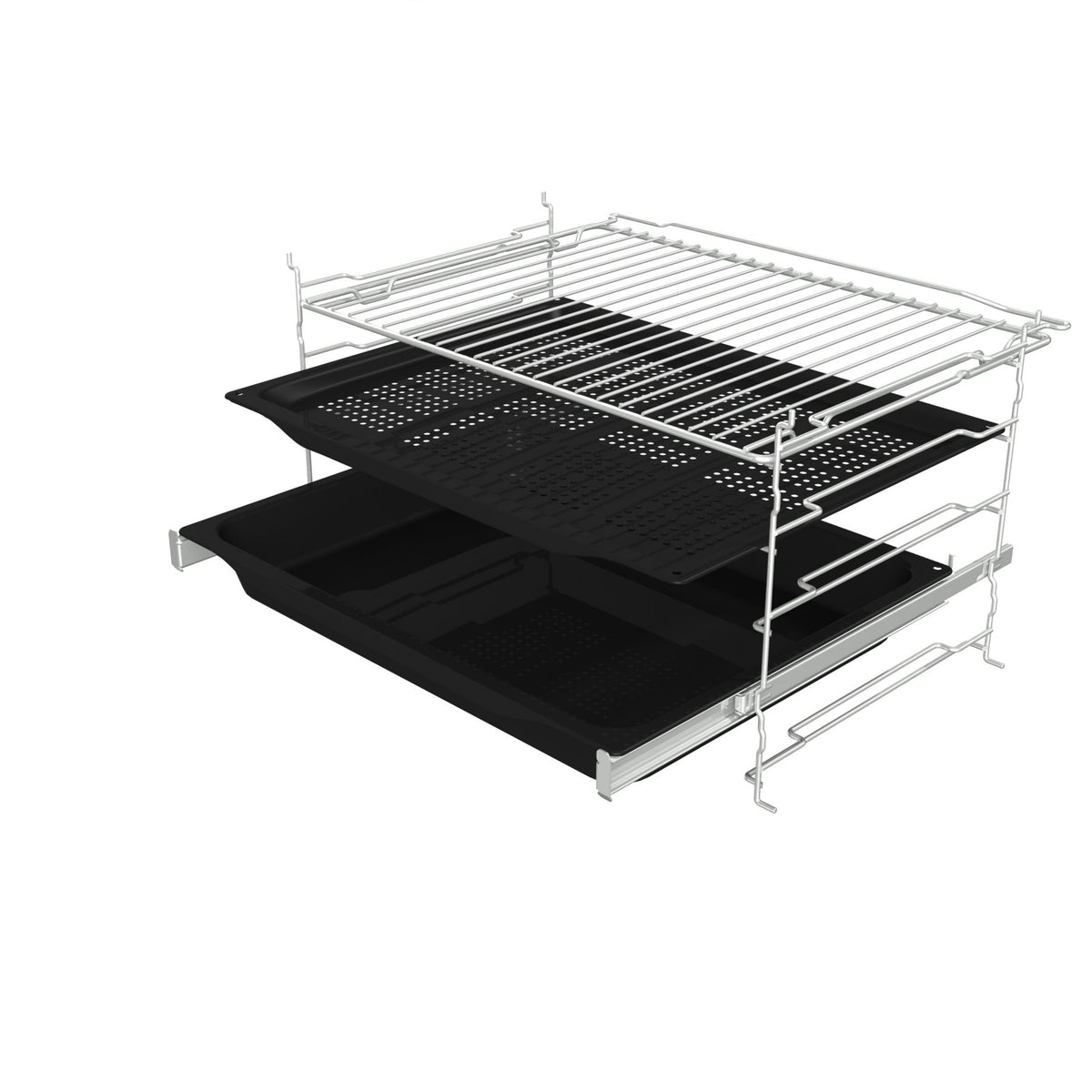 Four encastrable HISENSE BI64223EPBG - Pyrolyse - Chaleur pulsée - Rails télescopiques - Mode Pizza 300°C - Air Fry