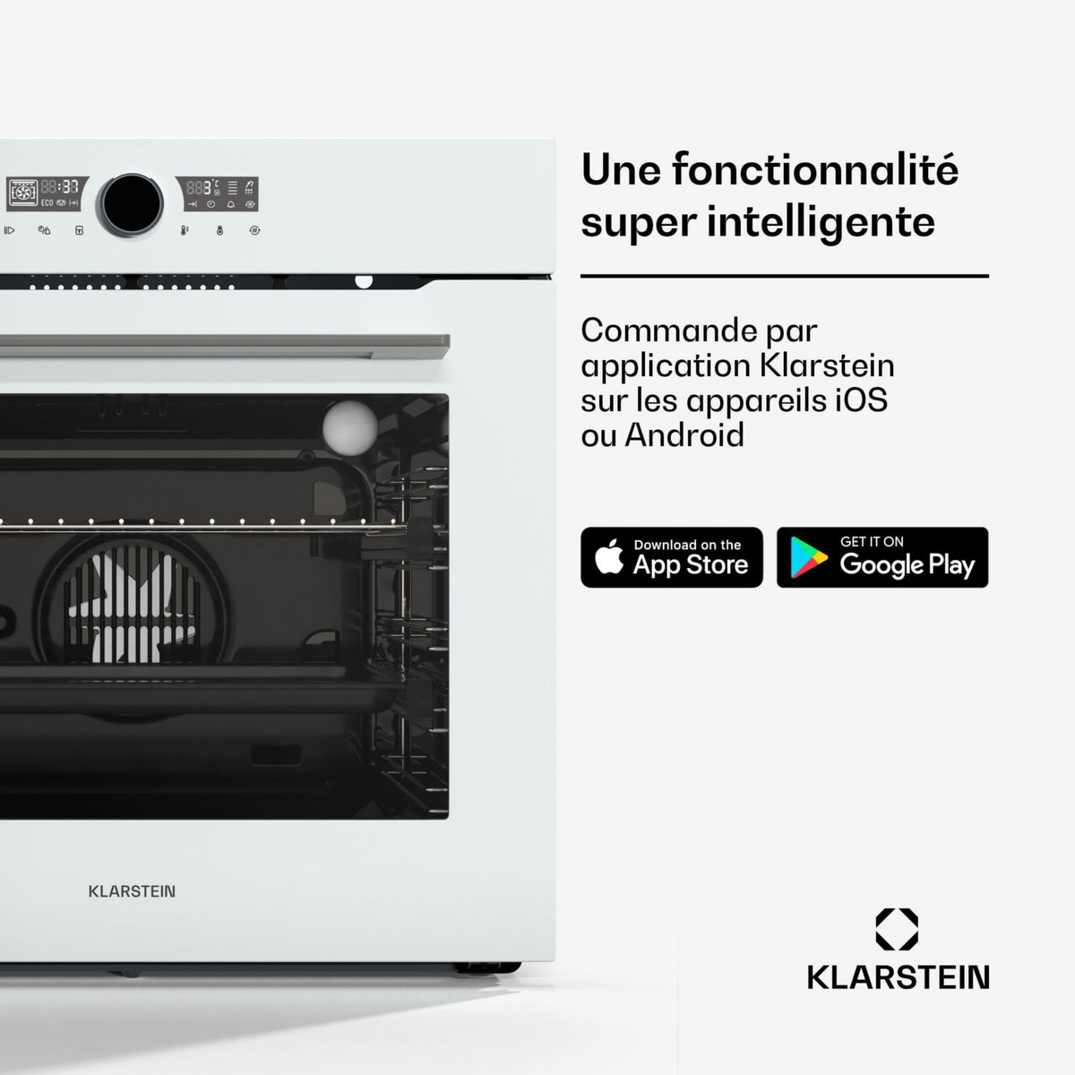 Four encastrable KLARSTEIN Illuminosa Smart CEE A+ 73L Blanc