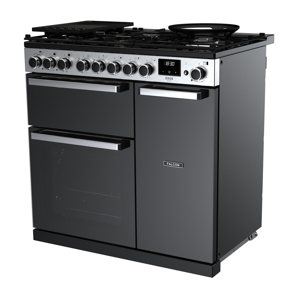 Piano de cuisson gaz FALCON EDGE DELUXE TAB GAZ 90 CM VERRE NOIR C