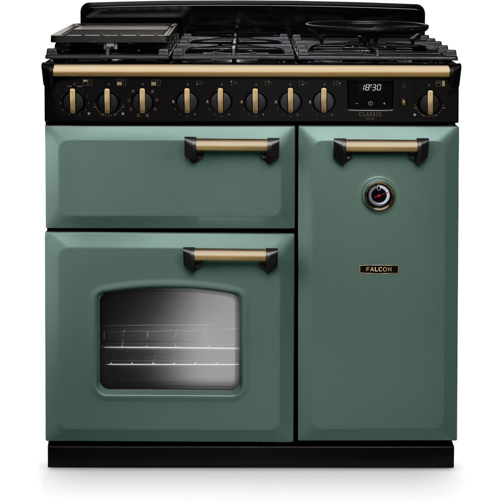 Piano de cuisson gaz FALCON NGC TAB GAZ 90 CM VERT MINERAL LAITON AN