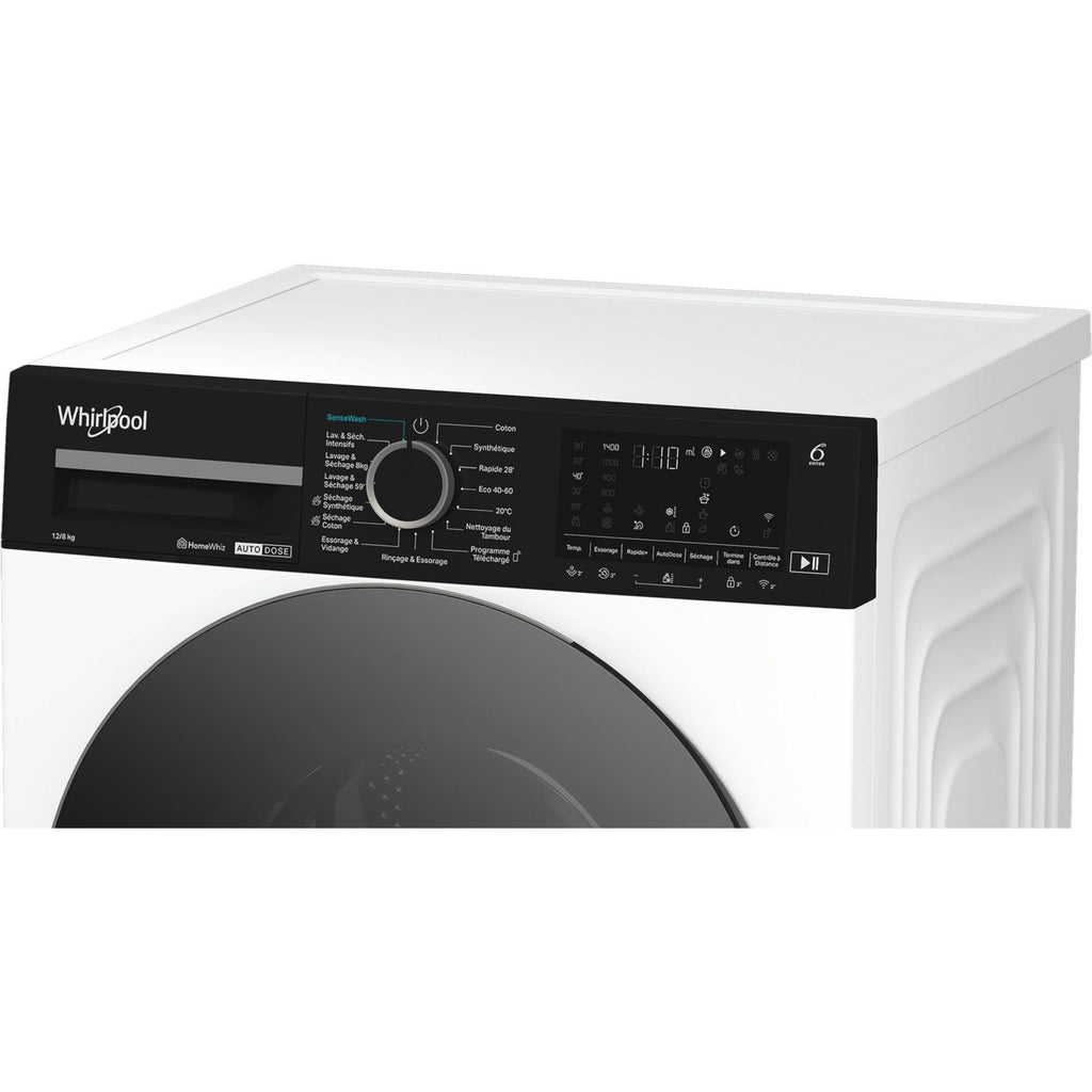 Lave linge séchant hublot WHIRLPOOL WPD2836WADSFR - 12/8 kg - 1400 tr/min - Classe D - Moteur induction