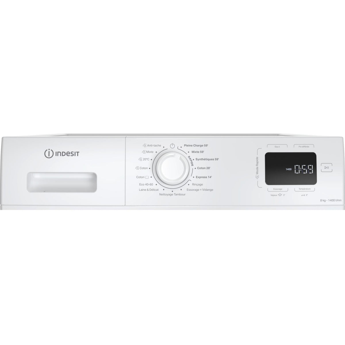 Lave linge hublot INDESIT IM864MYTIMEFR - 8 kg - 1400 tr/min - Classe A - Moteur induction