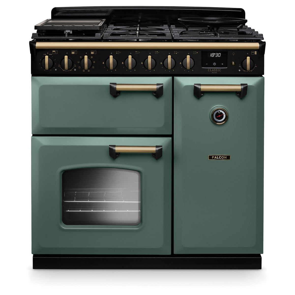 Piano de cuisson gaz FALCON NGC TAB GAZ 90 CM VERT MINERAL LAITON AN