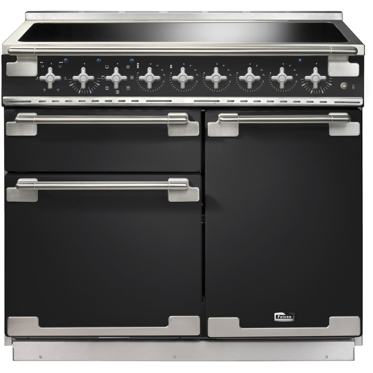 Piano de cuisson induction FALCON ELISE 100 CHARBON Mat satiné NICKEL