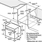 Four encastrable BOSCH HBG972KB1 - Pyrolyse - Chaleur pulsée - Porte froide - Série 8 - Sonde de Cuisson - Air Fry