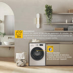 Lave linge hublot WHIRLPOOL FFBP9489BVFR - 9 kg - 1400 tr/min - Classe A - Moteur induction