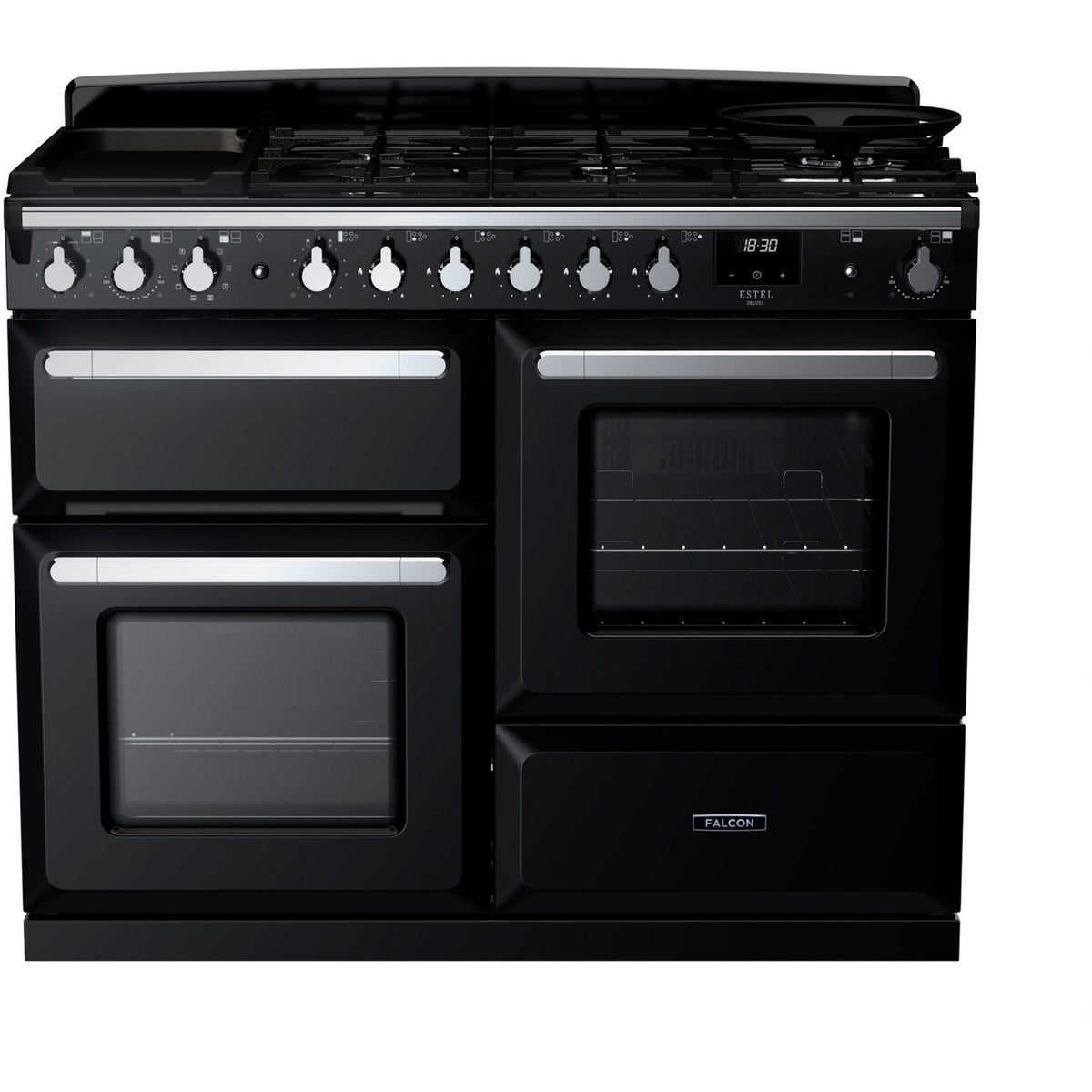 Piano de cuisson mixte FALCON ESTEL DELUXE OC TAB MIX 110 CM NOIR BRIL