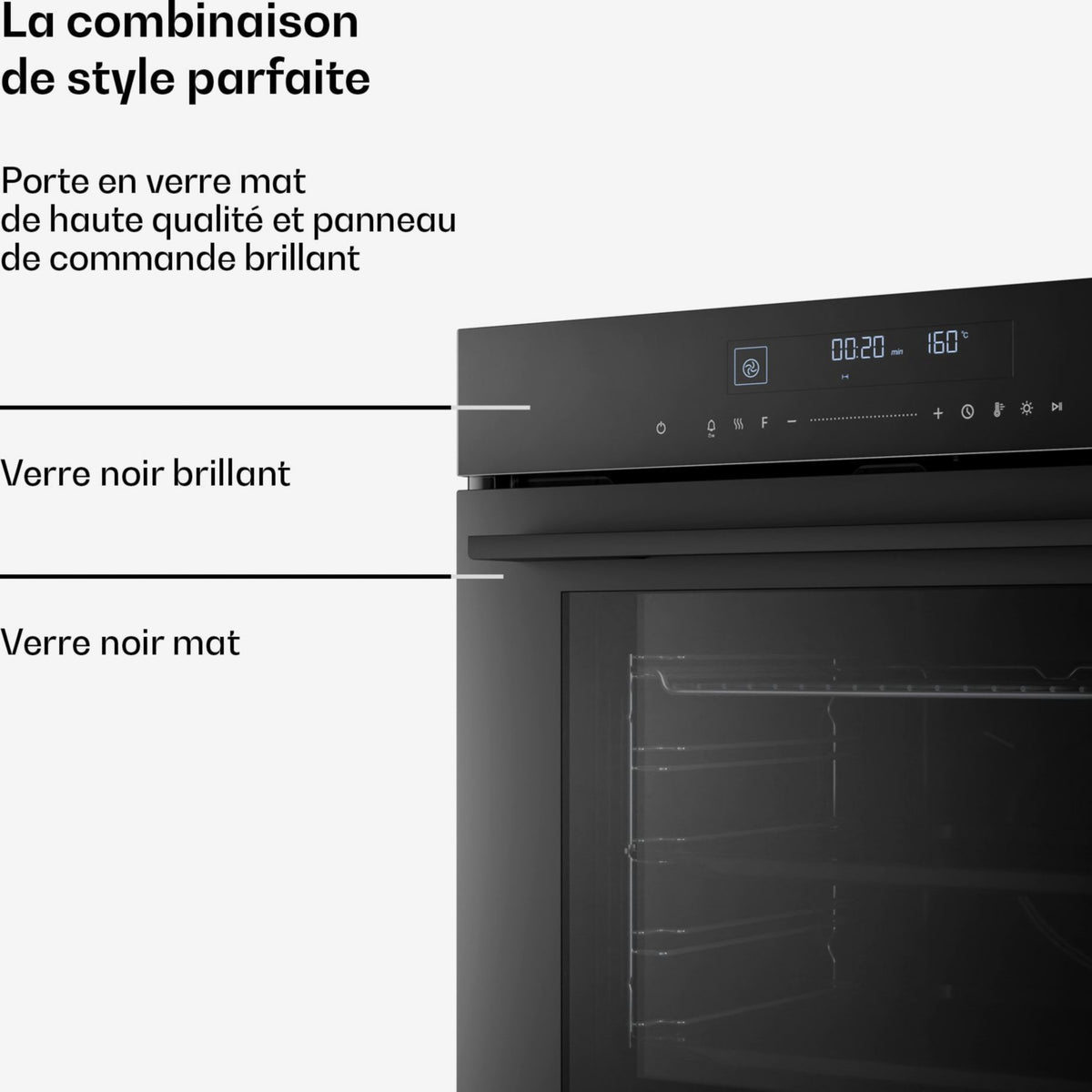 Four encastrable KLARSTEIN Velaire CEE A+ 3160W 60 cm Noir