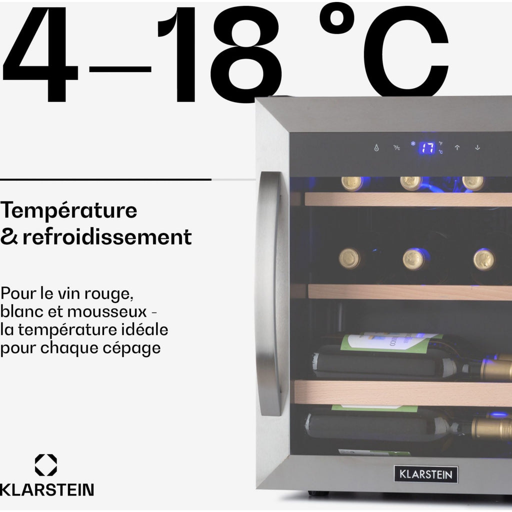 Cave à vin de service KLARSTEIN Vinamour 12 Uno 12 bouteilles 46L