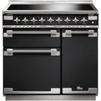 Piano de cuisson induction FALCON ELISE 90 CHARBON Mat satiné NICKEL