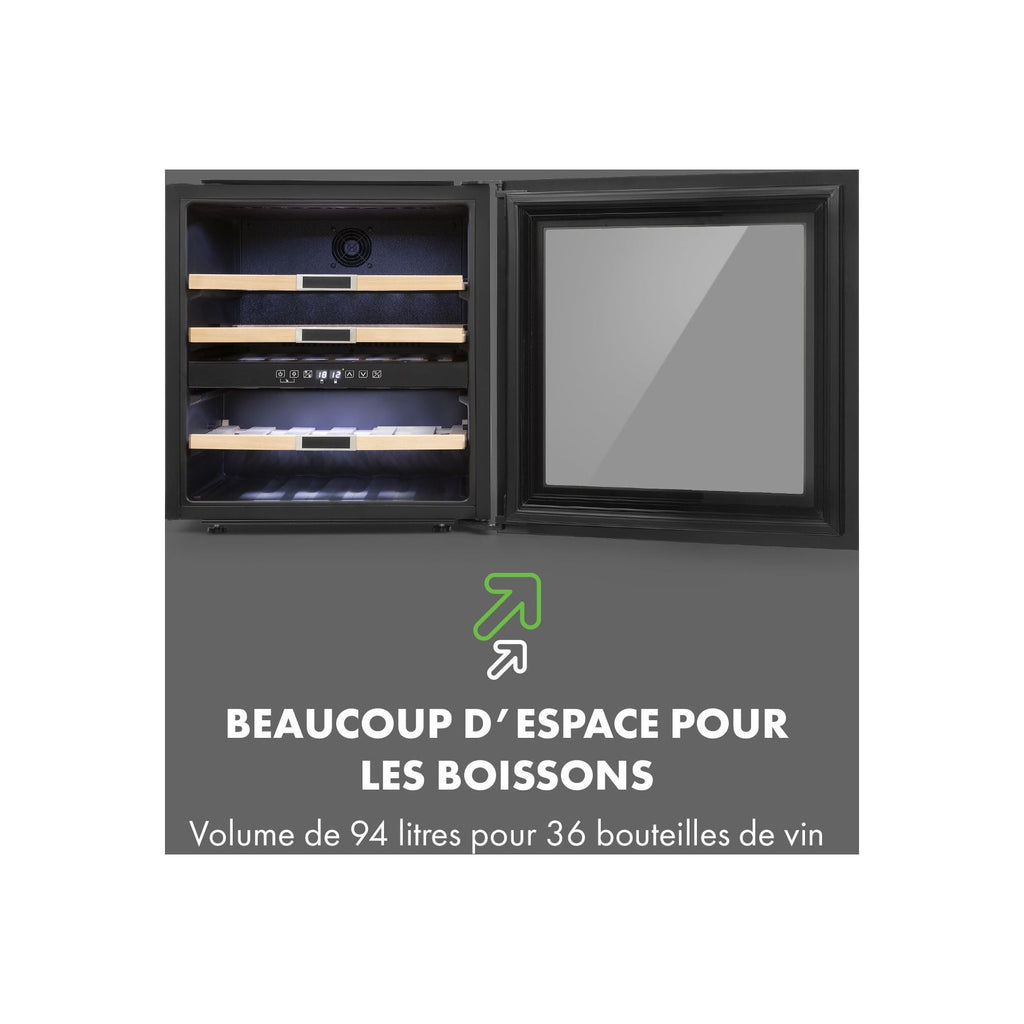 Cave à vin de service KLARSTEIN Vinsider 36 - Argent